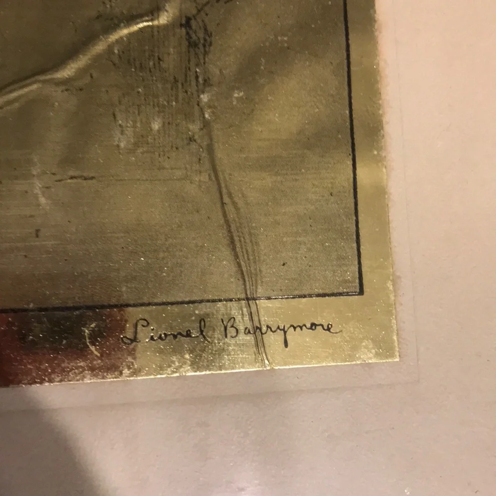 Lions Barrymore gold foil prints
